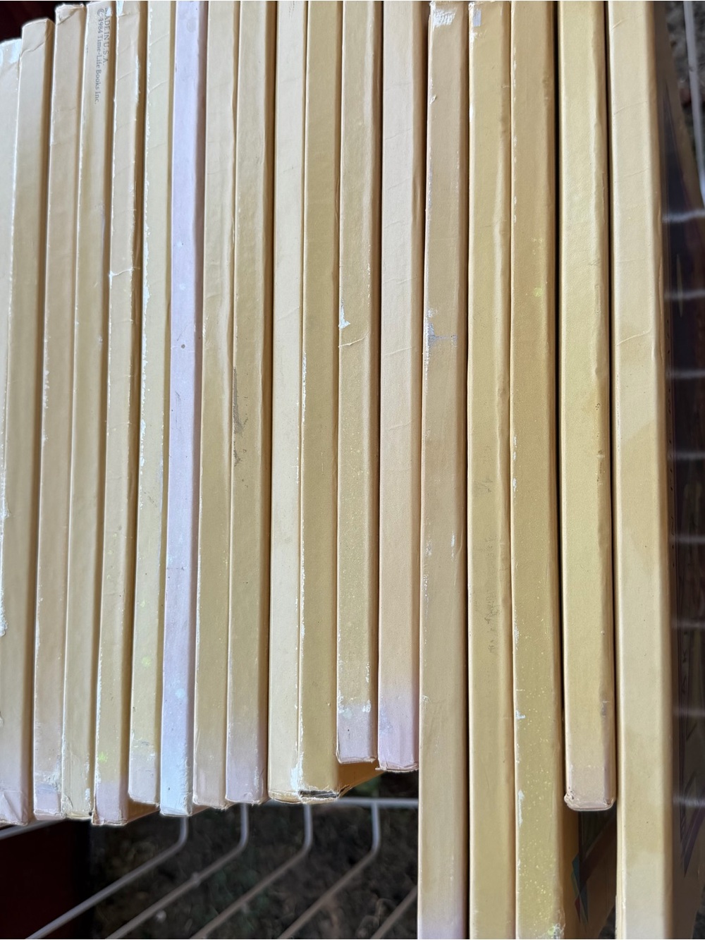 Stacked Beige Wooden Slats Panel Set